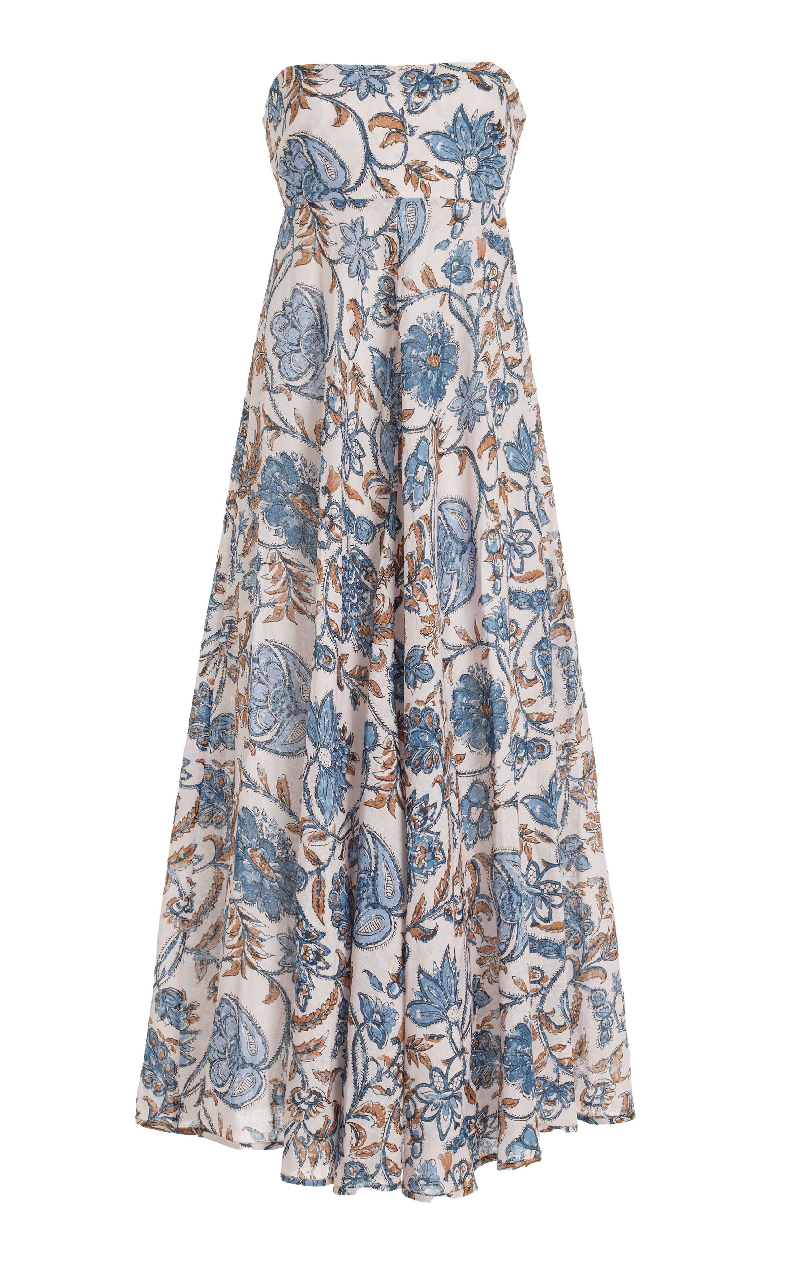 Vitali Bandeau Linen Midi Dress | Moda Operandi (Global)