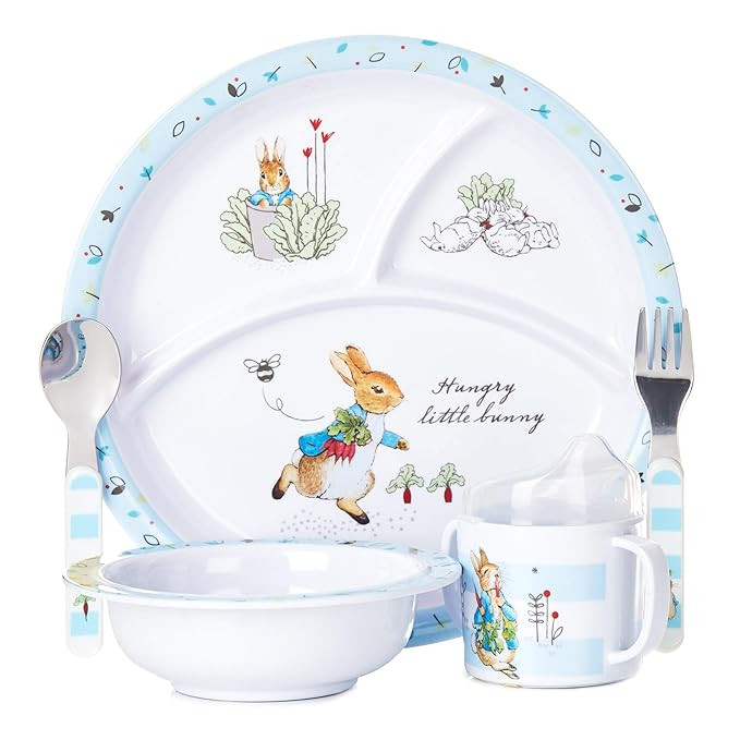 Beatrix Potter Peter Rabbit 5 Piece Melamine Dinnerware Set | Amazon (US)
