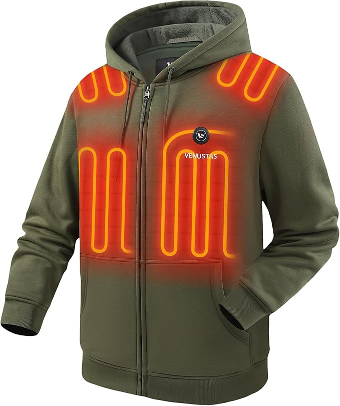 Venustas Heated Hoodie, Battery Pack 7.4V (Unisex), Heated Jacket for Women and Men | Amazon (US)