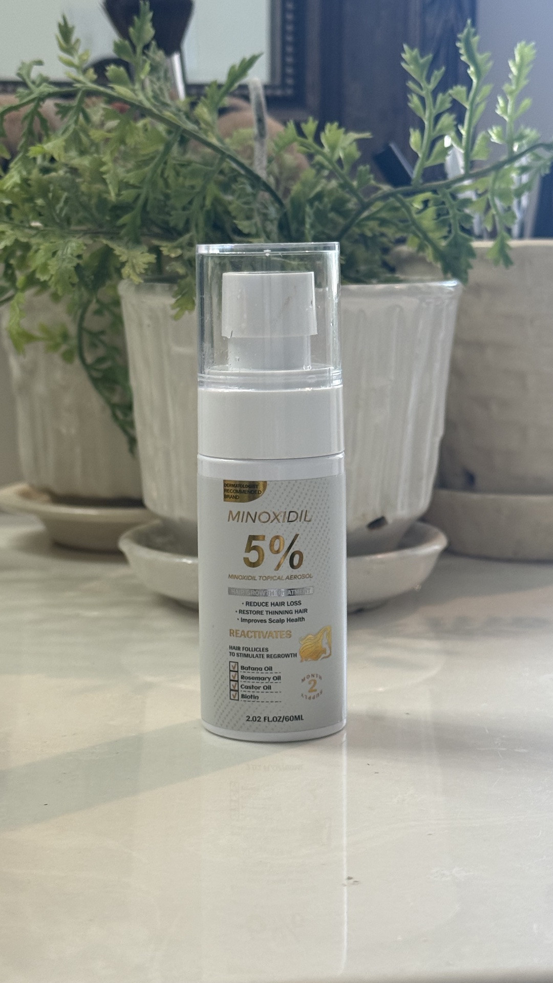 If you’ve ever wondered if this works, well, I have proof!  I’ve been using this for several months now.  And I can see new baby hairs growing in the spots where I’m spraying it.  It doesn’t leave your hair sticky or greasy which I really love.  And it’s so easy to use with it being a spray.

#LTKselfcare #LTKOver40