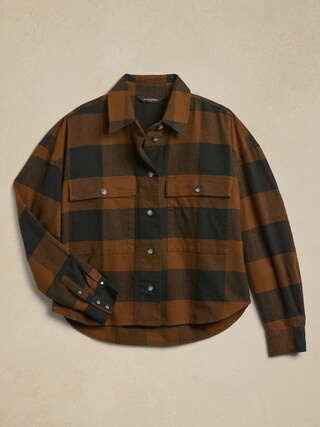 Cropped Flannel Shirt | Banana Republic Factory