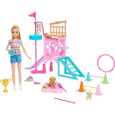 Barbie and Stacie to the Rescue Puppy Playground Playset with Doll, 3 Pet Dog Figures, & Accessories | Target