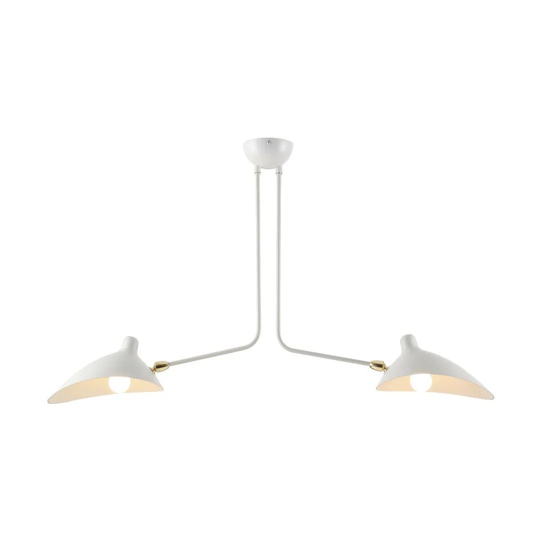 Mid Century Mouille Two Arm Ceiling Lamp | France and Son