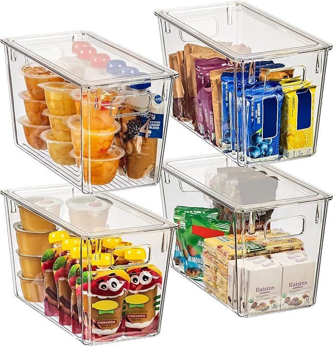 ClearSpace Plastic Storage Bins with Lids – Perfect Kitchen Organization or Pantry Storage – ... | Amazon (US)
