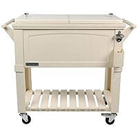 Permasteel 80-Qt Patio Cooler for Outside | Outdoor Beverage Cooler Bar Cart, PS-A203 F1-CR, Rolling | Amazon (US)