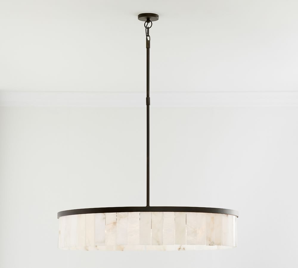 Windham Alabaster Tile Round Chandelier | Pottery Barn (US)