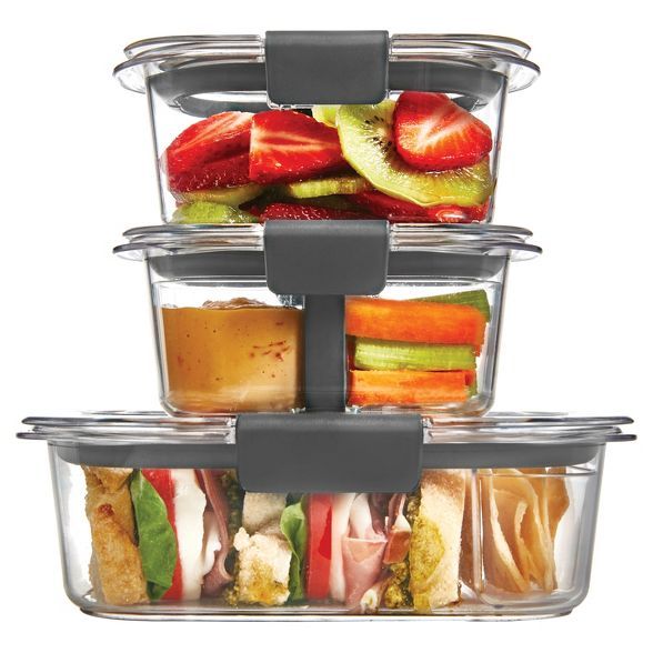 Rubbermaid 10pc Brilliance Sandwich or Snack Lunch Container | Target