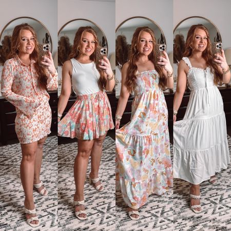 Floral girly looks from pink lily ! 

Two piece set - skirt is a medium, top is a small
Bodysuit and floral skort - medium 
Maxi and midi dress both a size small 

20% off code: MAY20



#LTKFind #LTKwedding #LTKtravel
