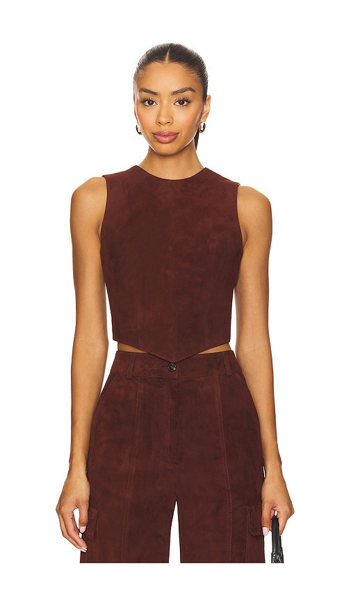 ZUT Sammy Suede Top in Burgundy. Size M. Also in S, XS. | Revolve Clothing (Global)