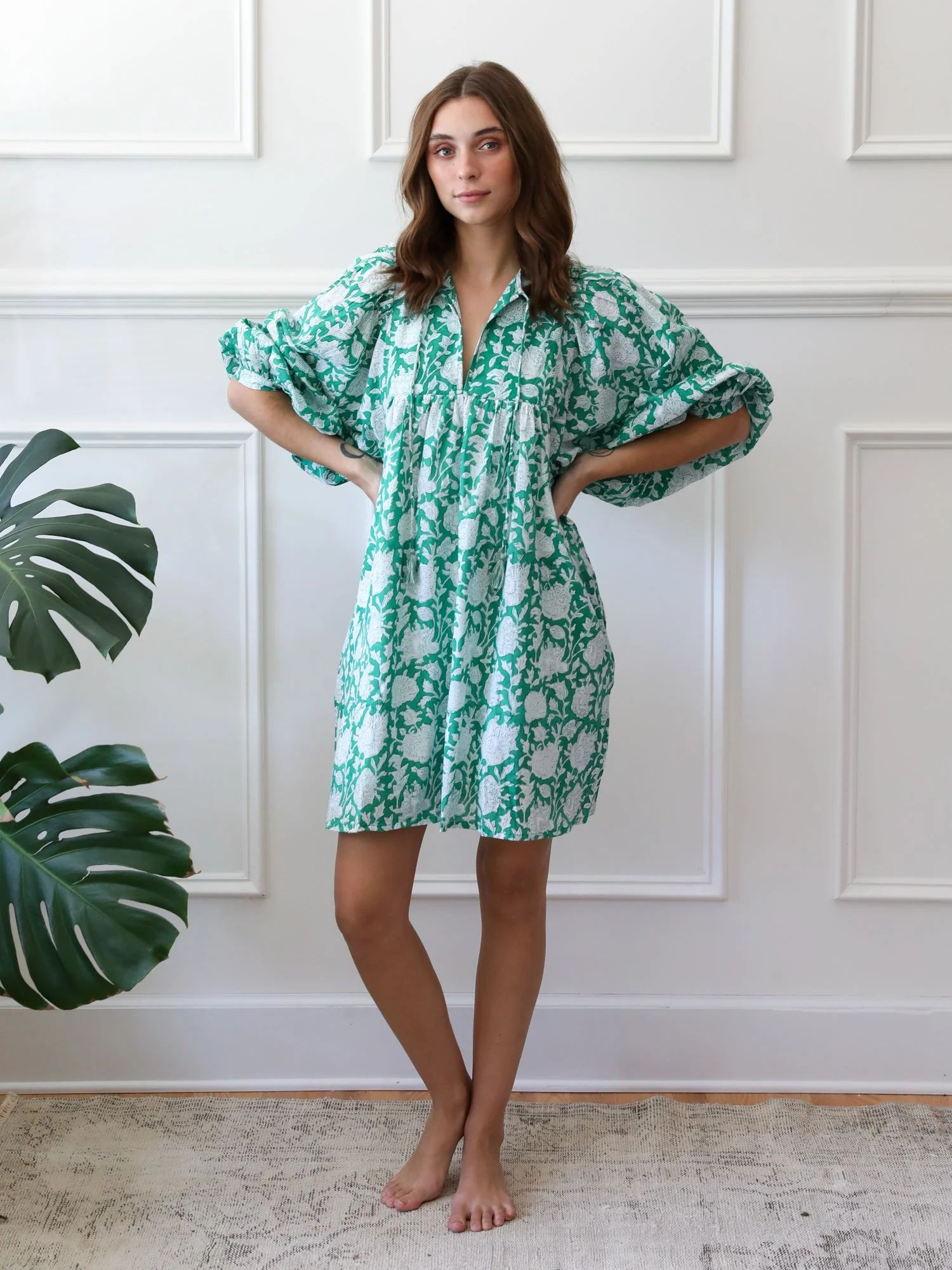 Shop Mille - Daisy Dress in Green Zinnia | Mille