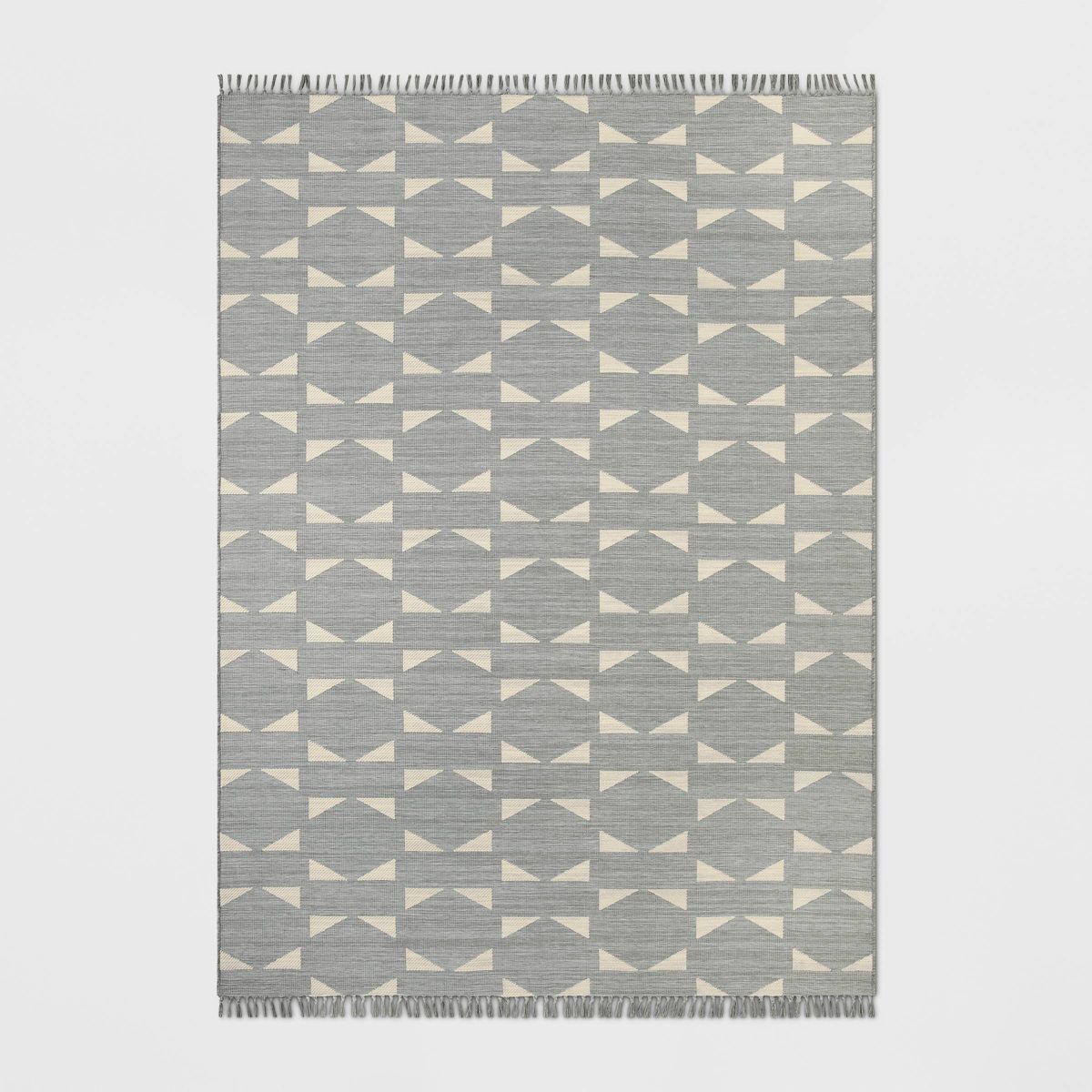 Positive Negative Geo Tapestry Rectangular Woven Outdoor Area Rug Gray - Threshold™ | Target