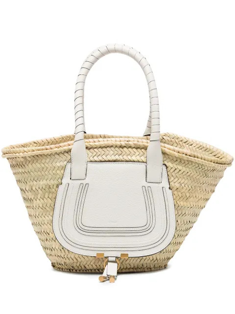 Marcie raffia tote bag | Farfetch (UK)