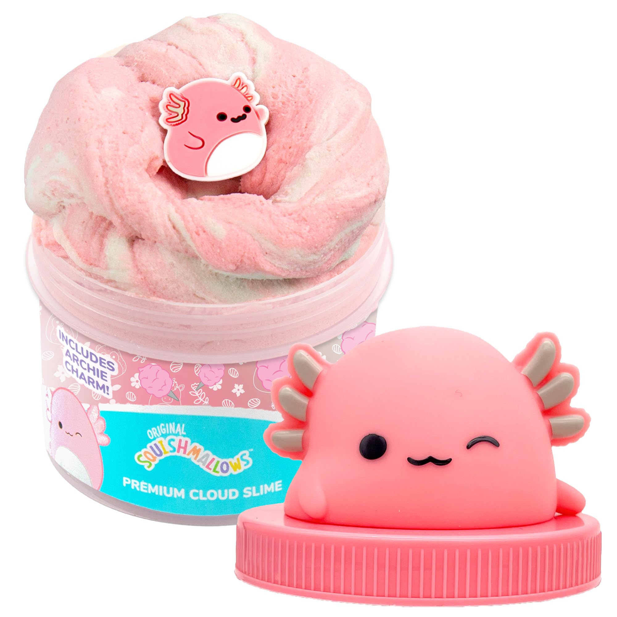 Original Squishmallows Archie The Axolotl Premium Cloud Slime, Cotton Candy-Scented, 8 oz., Stora... | Amazon (US)