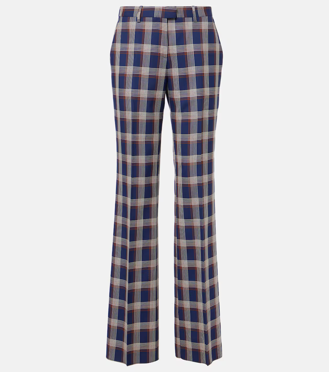 Checked high-rise wool wide-leg pants | Mytheresa (US/CA)