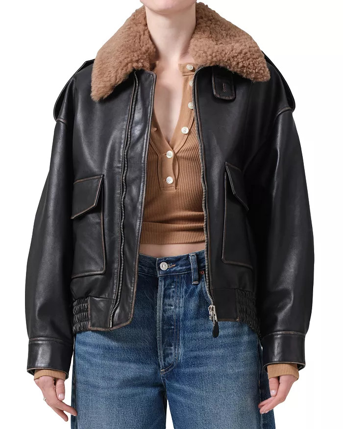 Santiago Leather Pilot Jacket | Bloomingdale's (US)