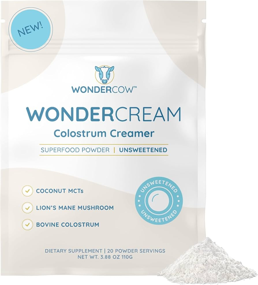 WonderCow Bovine Colostrum Superfood Creamer Supplement Powder w/Organic Lions Mane Mushroom & Co... | Amazon (US)