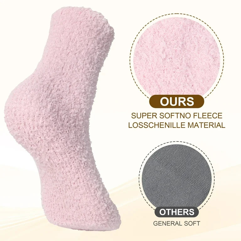 TRANSLINK 10 Pcs Fuzzy Socks for Women Fluffy Home Sleeping Cozy Warm Socks | Walmart (US)