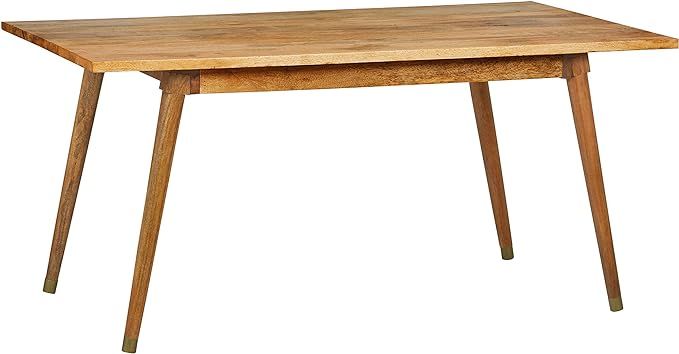 Amazon Brand – Rivet Clio Solid Mango Dining Table, 30"H, Natural | Amazon (US)
