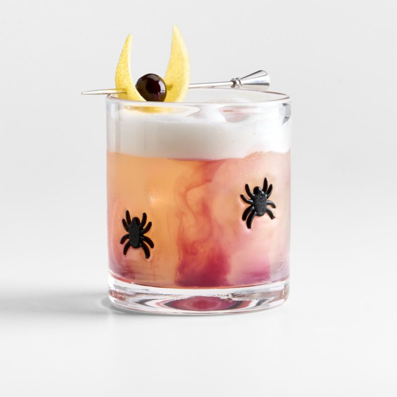 Spider Icon 14-Oz. Double Old-Fashioned Glass + Reviews | Crate & Barrel | Crate & Barrel