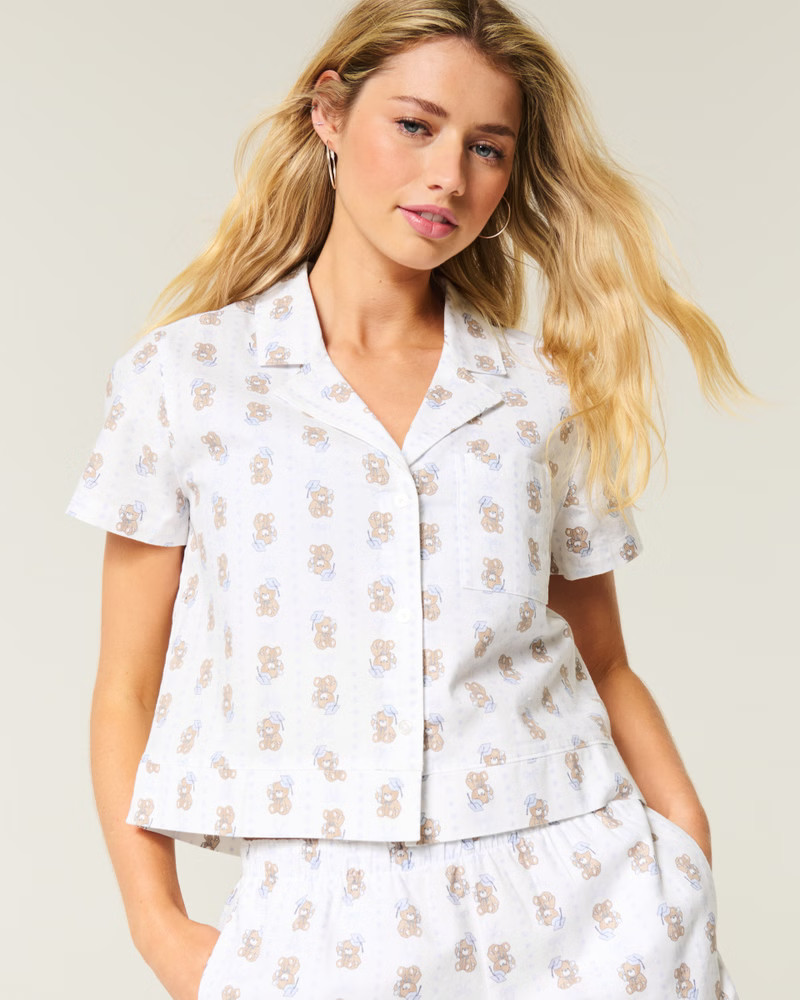 Short-Sleeve Grad Bear Sleep Shirt | Hollister (US)