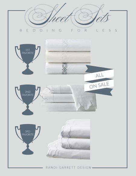 Favorite sheet sets all on sale. The Frontgate set is my personal favorite. I love the 2nd place ones for their comfort and style. The 3rd place option are budget friendly and charming. 


#LTKStyleTip #LTKHome #LTKSaleAlert
