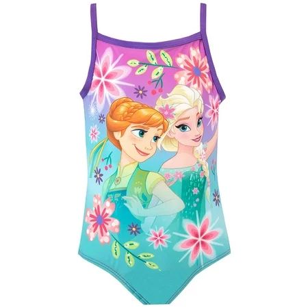 Disney Girls Frozen Swimsuit Size 3T Purple | Walmart (US)