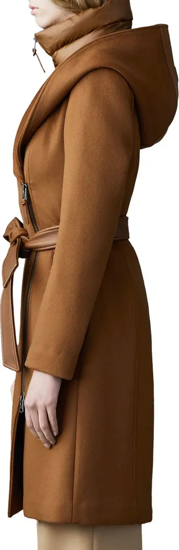 Shia-Z Wool Blend Coat with 800 Fill Power Down Removable Bib | Nordstrom