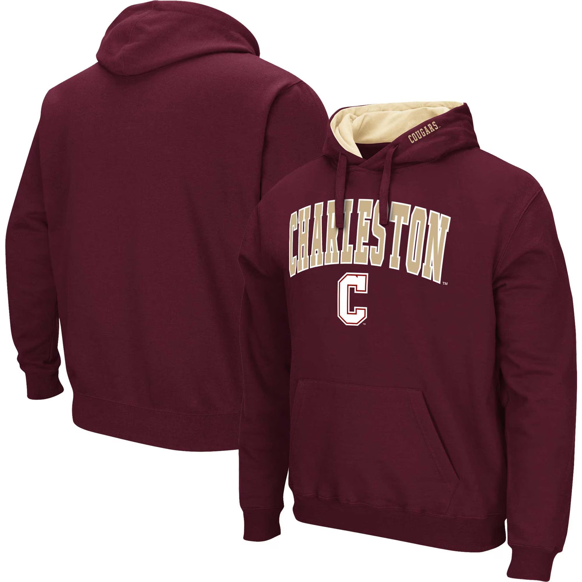 Charleston Cougars Colosseum Arch & Logo 3.0 Pullover Hoodie - Maroon | Fanatics