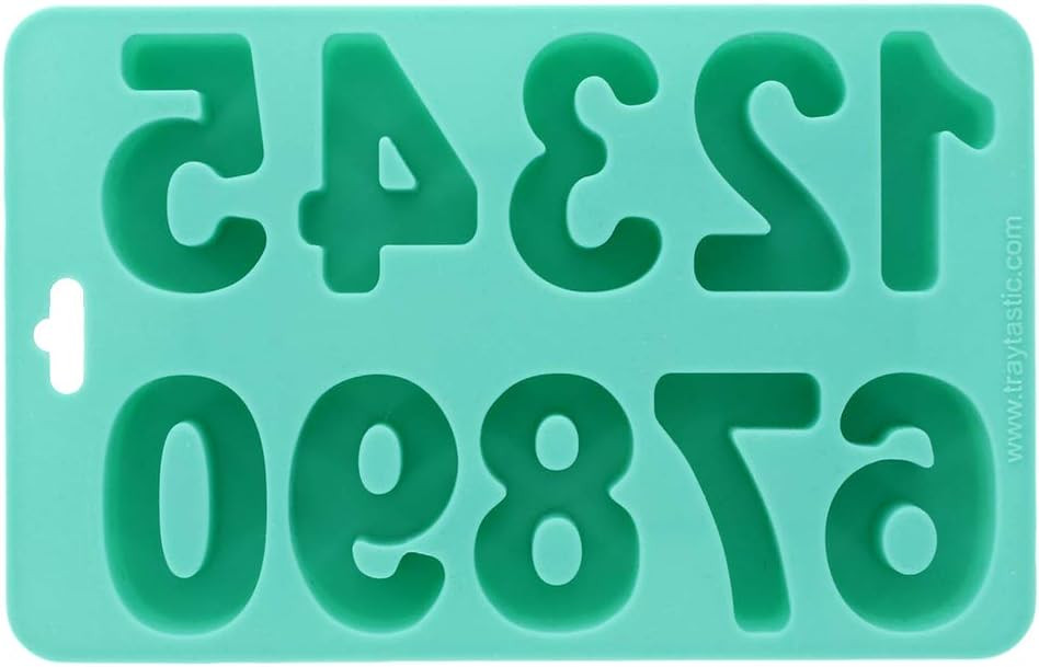 Silicone Number Trays Mold by Traytastic! - Large 1.75" Tall Numbers | Amazon (US)