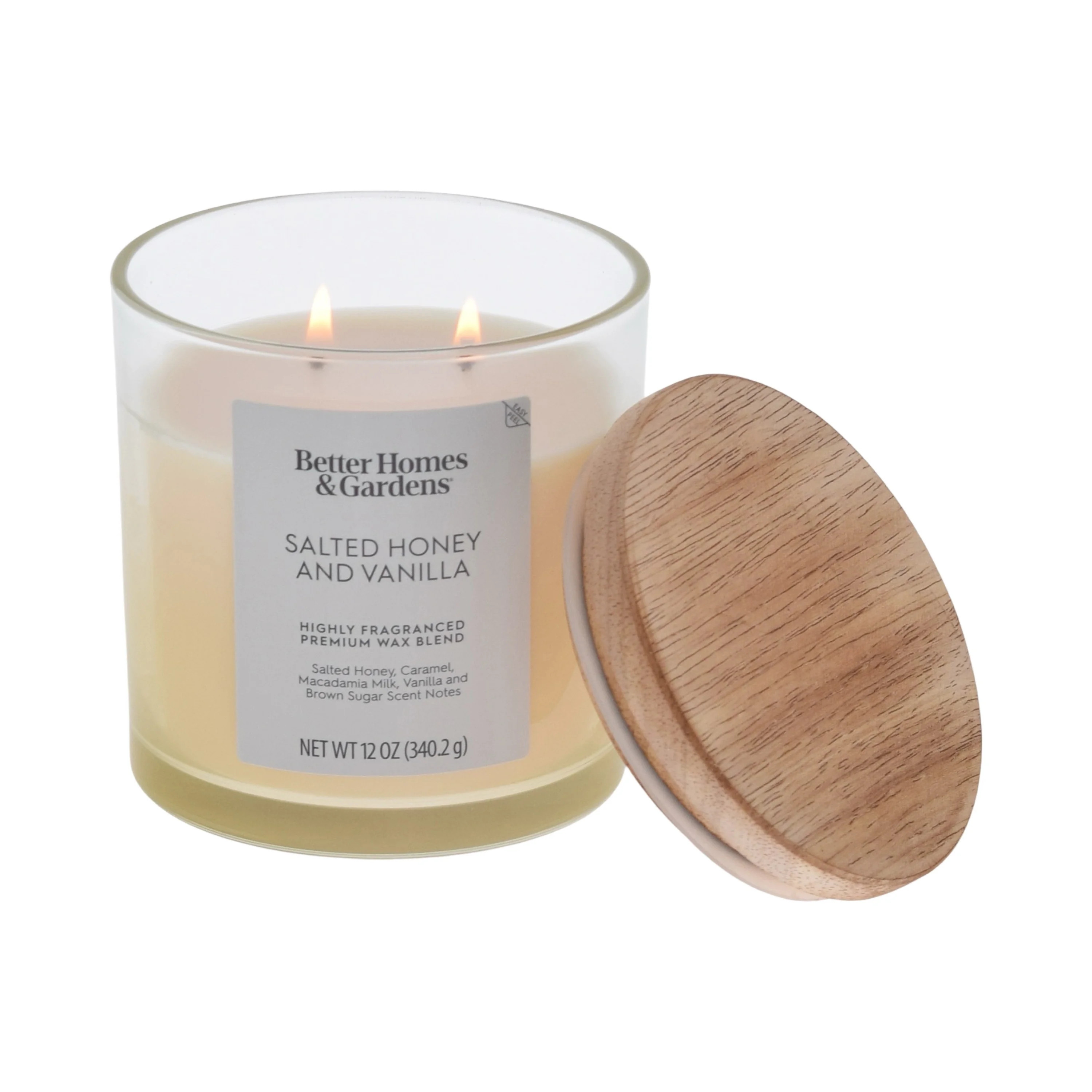 Better Homes and Gardens Salted Honey and Vanilla Scented 2-Wick Ombre Jar Candle 12oz. - Walmart... | Walmart (US)