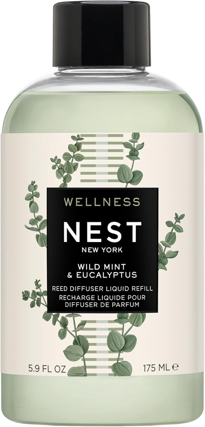 NEST New York Reed Diffuser Liquid Refill, Wild Mint & Eucalyptus - 5.9 fl oz - Fragrance for Up ... | Amazon (US)