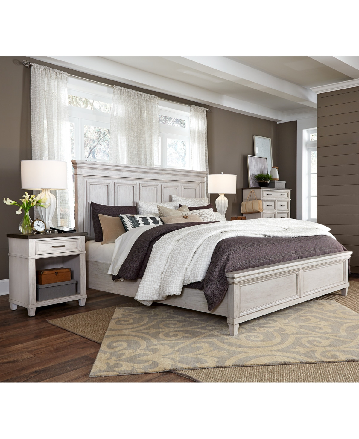 Dawnwood 3-Pc. King Set (Bed, Chest & 1-Drawer Nightstand) - Ivory | Macy's