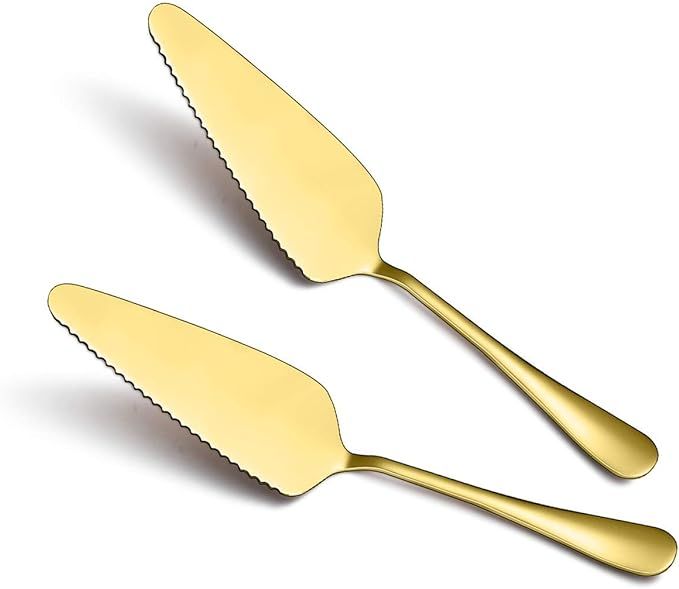 Kyraton Gold Cake Pie Pastry Server Pack Of 2, Wedding Cake Knife And Server Set, Stainless Steel... | Amazon (US)