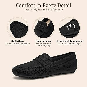 FITORY Loafers for Women, Non-Slip Work Shoes Slip On Walking Dressy | Amazon (US)