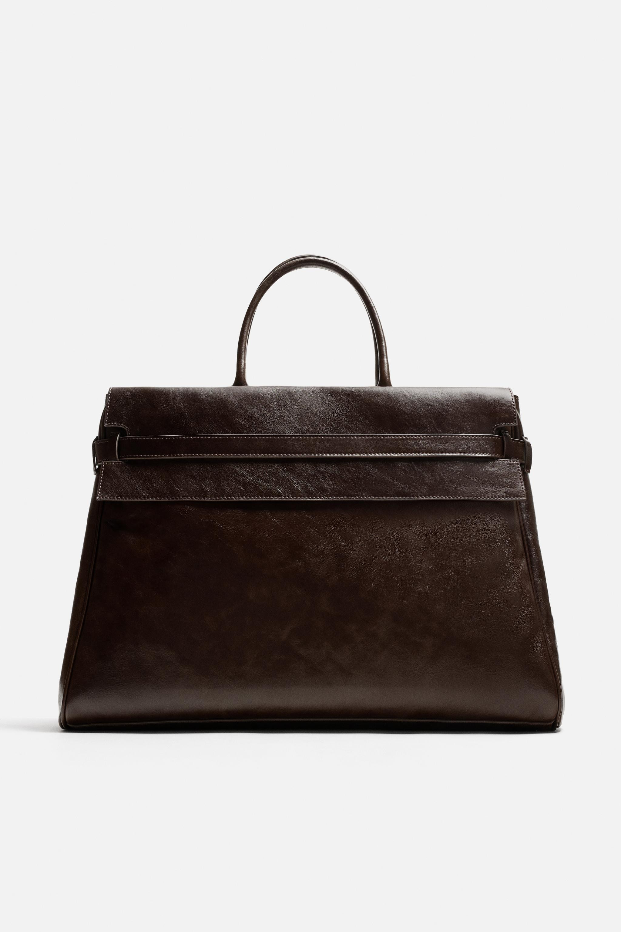 LEATHER HANDBAG | Zara UK