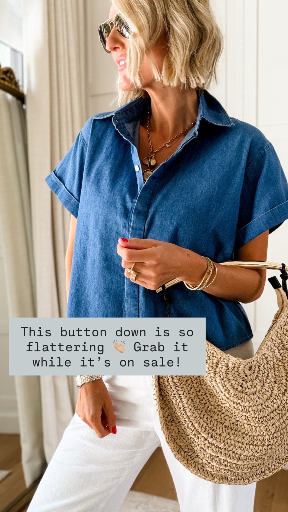 Love how elevated this denim button down looks! On sale today! Wearing XS.

Loverly Grey, Ann Taylor, denim button down, sale alert

#LTKootd #LTKSeasonal #LTKSaleAlert