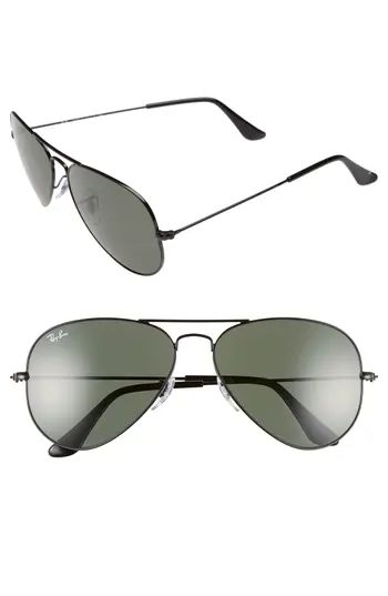 Women's Ray-Ban Standard Original 58Mm Aviator Sunglasses - Gold/ Dark Green | Nordstrom