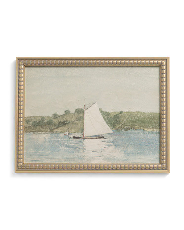 16x12 Sunny Sailboat Framed Wall Art | TJ Maxx