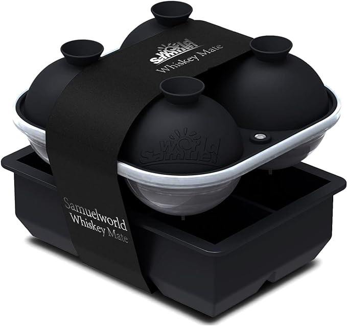 Samuelworld Large Silicone Premium Ice Trays, 2-Pack Combo, 2 Inches Big Ice Cube Tray & 2.5 Inch... | Amazon (US)