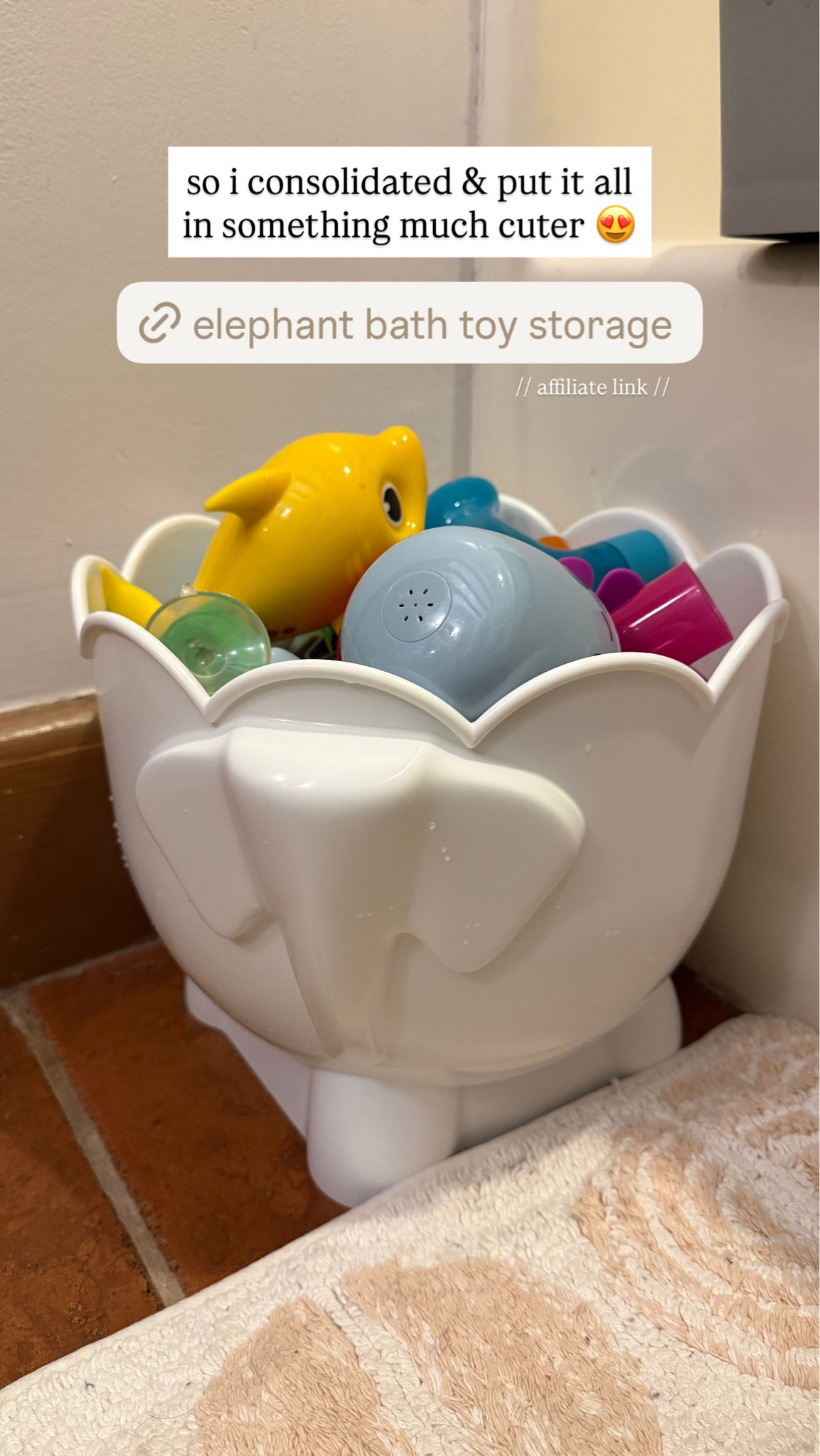 i consolidated our bath toys and put them all in something much cuter! 😍 bonus, the legs are a stand and the bowl has great drainage - all super easy to clean  

#LTKmomlife #LTKdayinmylife #LTKKids