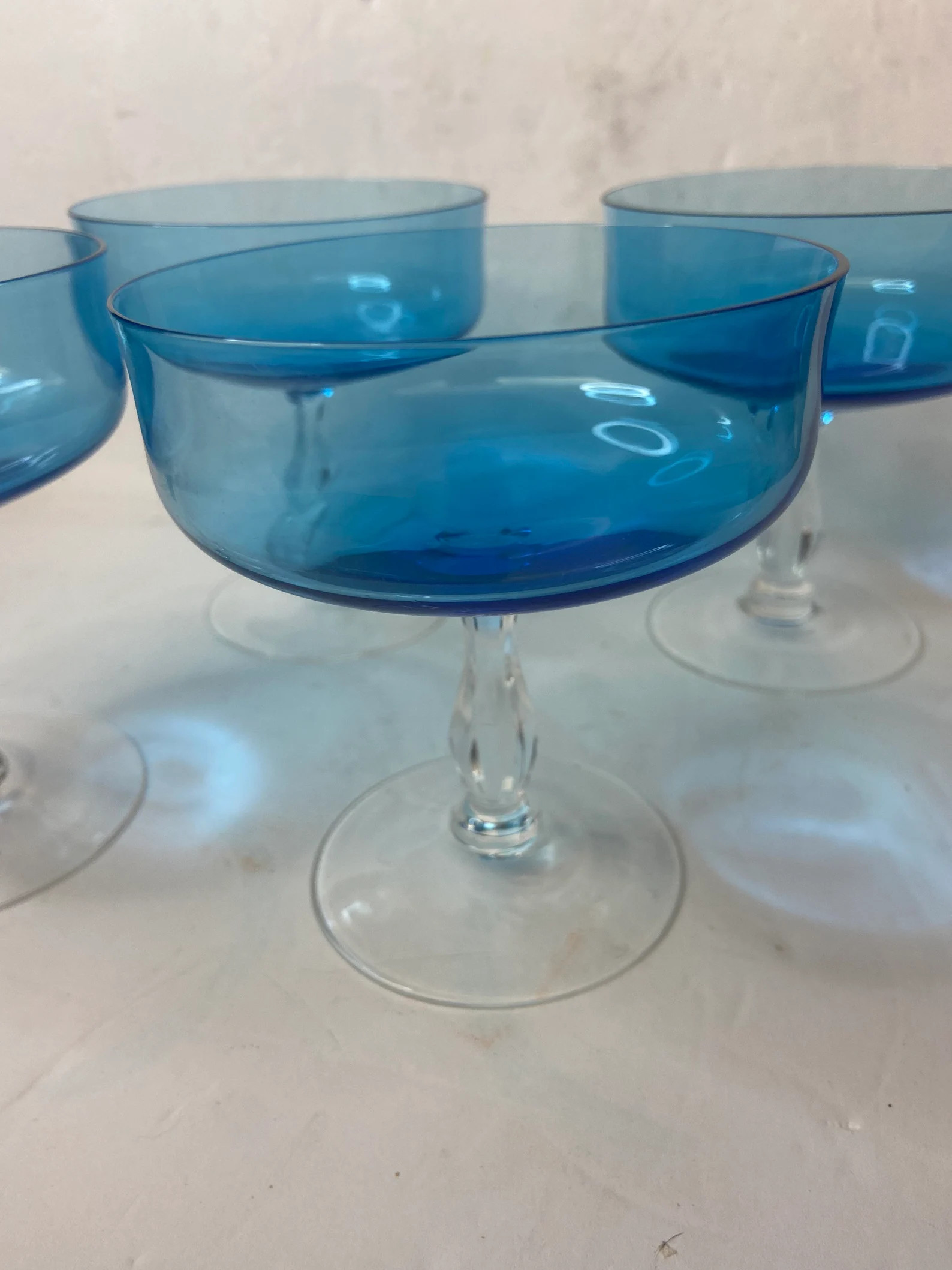 Rainbow Blue Crystal Champagne/coupe Glasses | Etsy | Etsy (US)