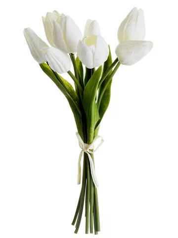 Soft Touch Tulip Bundle Flower Color: White | Wayfair North America