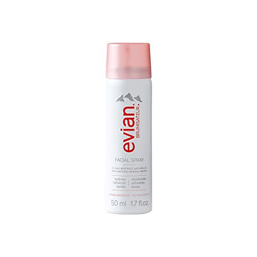 Evian Facial Spray, 1.7 oz. - Instantly Hydrate - Refresh Skin - Revive Makeup - TSA Compliant - All Skin Types - French Alps Skincare | Amazon (US)