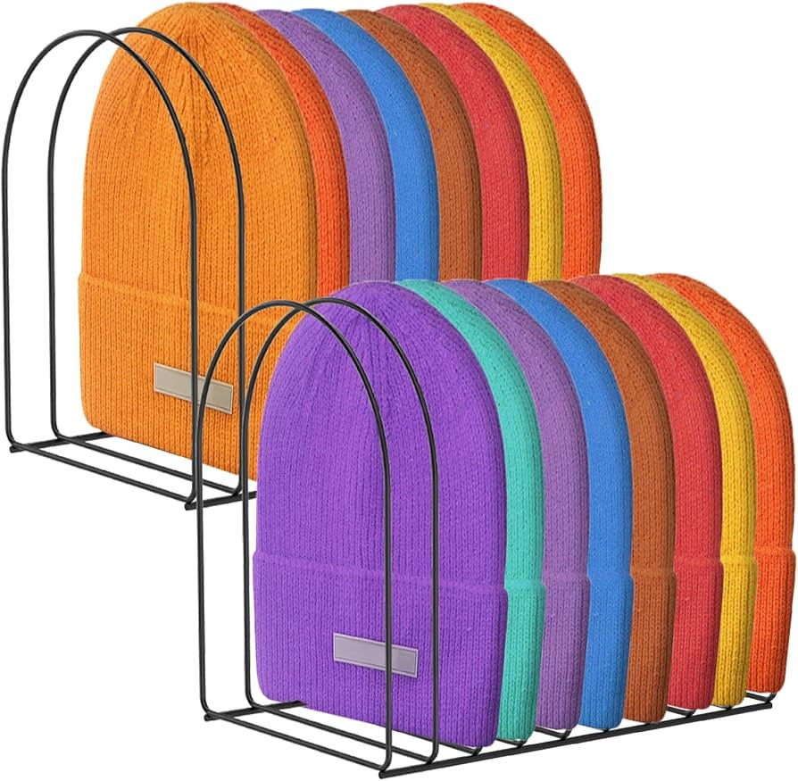 2pcs Beanie Holder Organizer, Knitted Hat Storage Rack, Iron Cap Rack Stand for Winter Swimming H... | Amazon (CA)