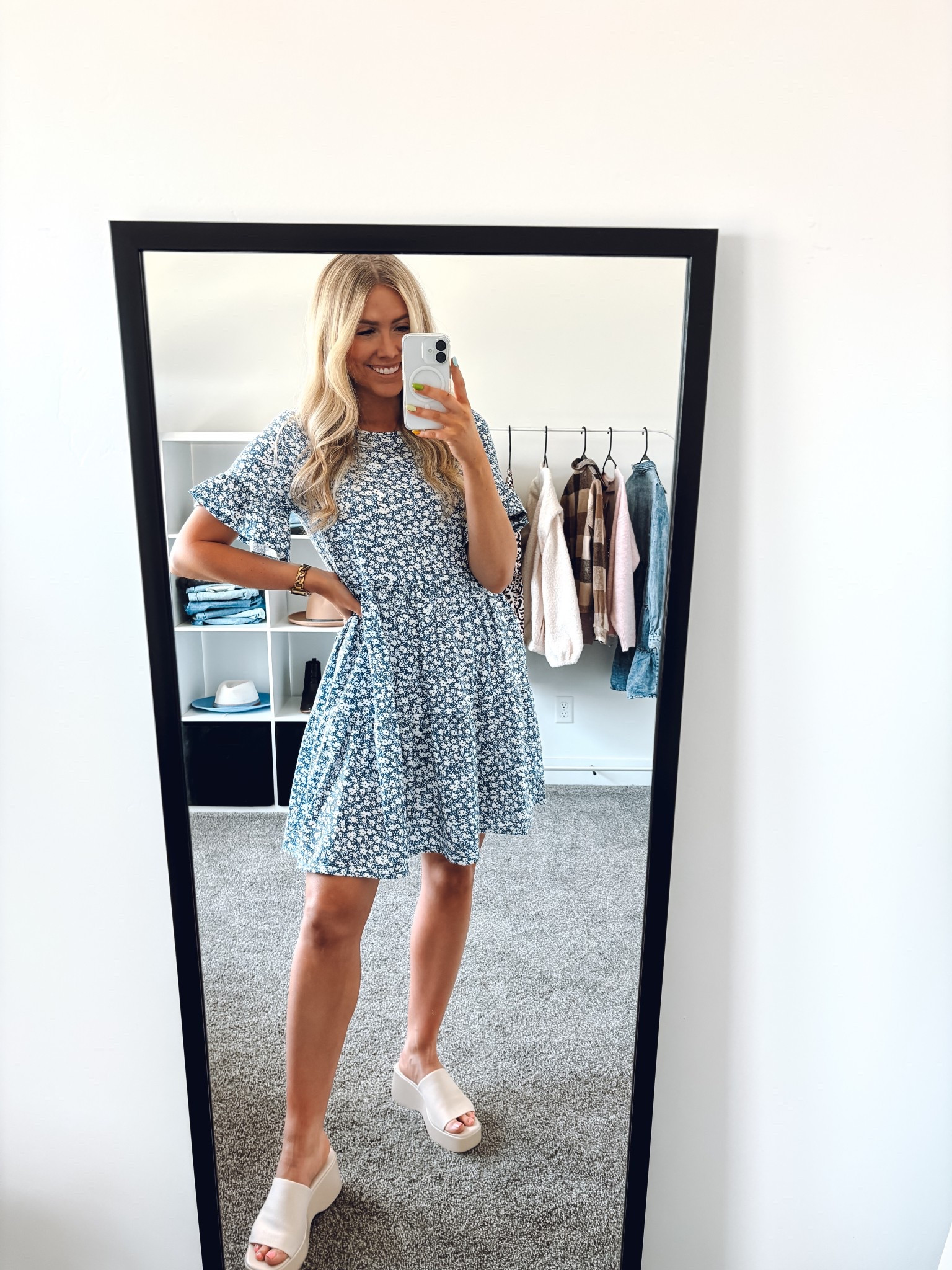 the dress for any spring or summer occasion! Dress it up or down!! Comfortable & easy! Wearing my usual size M

| spring fashion | spring dress | summer dress | teacher outfit | blue dress | sandals 

#LTKFindsUnder100 #LTKWorkwear #LTKSeasonal