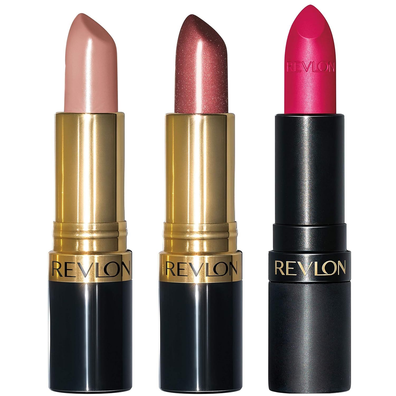 REVLON Super Lustrous Lipstick, 3 Piece High Impact Multi-finish Lipcolor Gift Set, in Cream Pear... | Amazon (US)