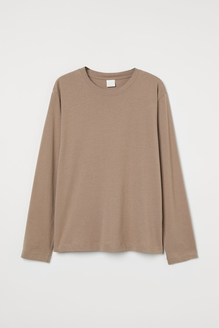 Long-sleeved Cotton Jersey Top | H&M (US + CA)