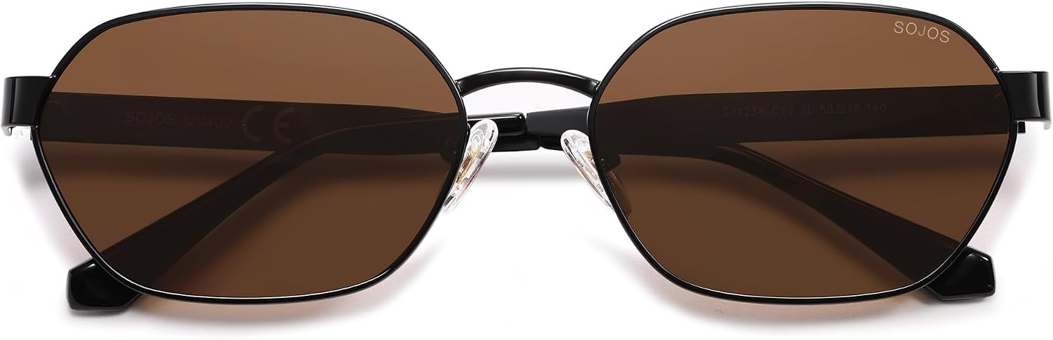 SOJOS Trendy Polarized Hexagon Sunglasses Womens Mens SJ1238 | Amazon (US)