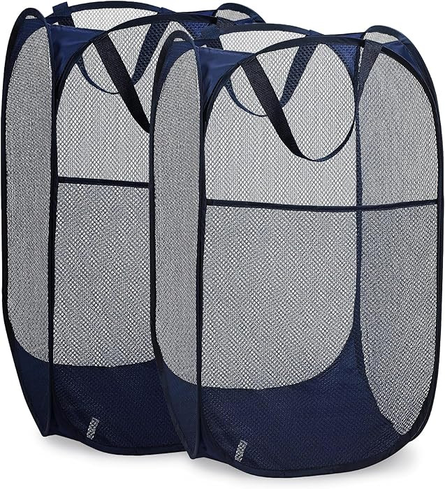 Handy Laundry Collapsible Mesh Pop Up Laundry Hamper 2-Pack – Large Foldable Laundry Basket wit... | Amazon (US)
