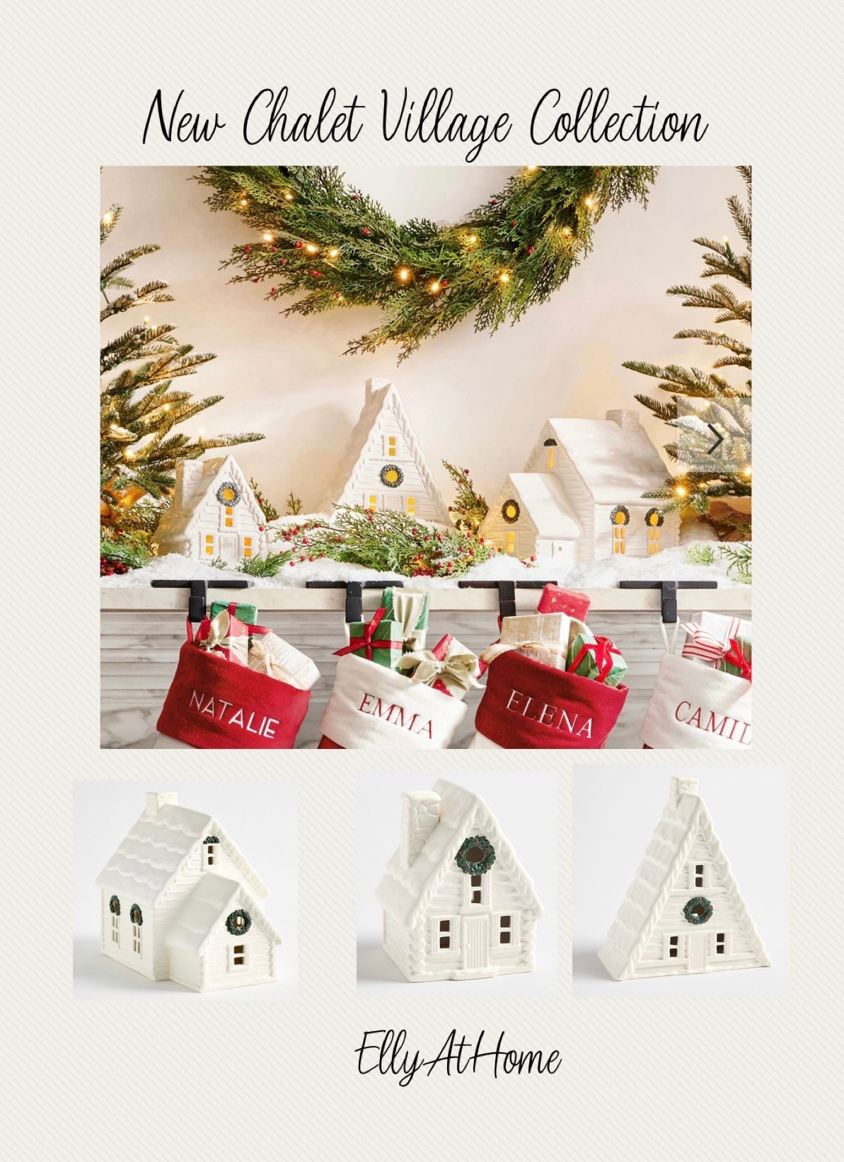 New charming chalet village at Pottery Barn! Also shop mantle styling, stockings wreaths, garland some on sale. Stockings ship free

#LTKFindsUnder50 #LTKSaleAlert #LTKHoliday